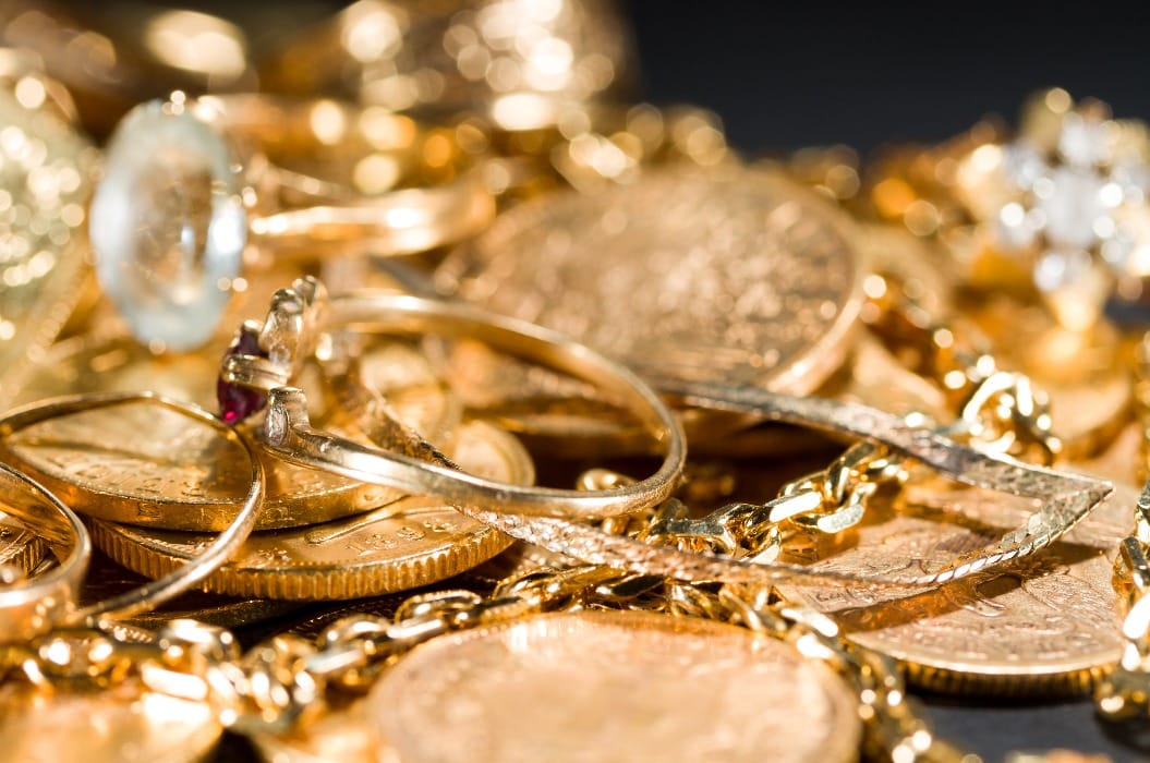 Jewels and gold coins